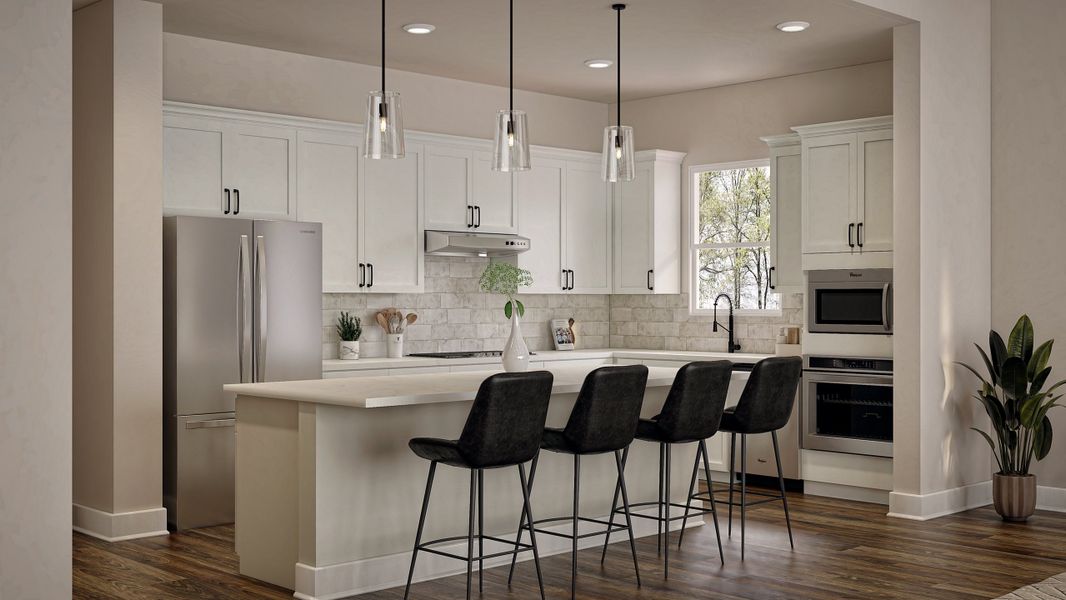 Representative furnished interior of a home built from the Madrid Lll by Beazer Homes in Cibolo Crossing, Universal City (Image 5). Representative furnished interior of a home built from the Madrid Lll by Beazer Homes in Cibolo Crossing, Universal City (Image 5).