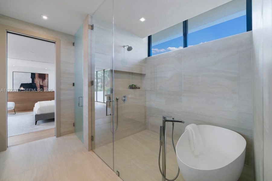 Furnished interior view inside a new home in , Miami (Image 40).