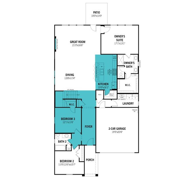 2D floor plan layout of this home in Villages of Hurricane Creek, Anna, TX (Image 3). 2D floor plan layout of this home in Villages of Hurricane Creek, Anna, TX (Image 3).