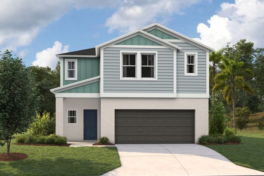Representative exterior photo of a completed home built from the Indigo by Casa Fresca Homes in Villa Mar, Winter Haven, FL (Image 27). Representative exterior photo of a completed home built from the Indigo by Casa Fresca Homes in Villa Mar, Winter Haven, FL (Image 27).