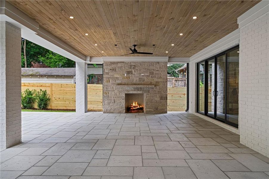 Exterior details and patio area of a home in , Atlanta (Image 4). Exterior details and patio area of a home in , Atlanta (Image 4).