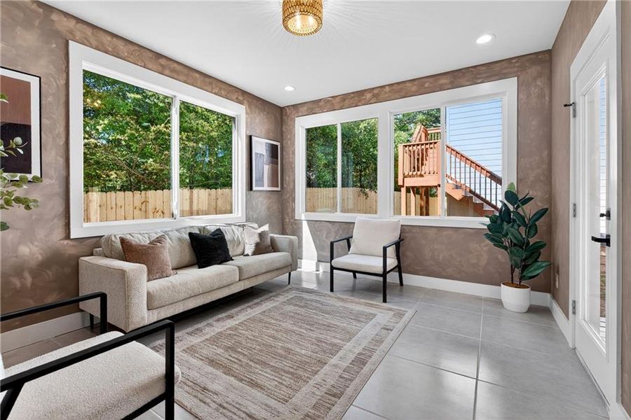 Furnished interior view inside a new home in , Atlanta (Image 8).