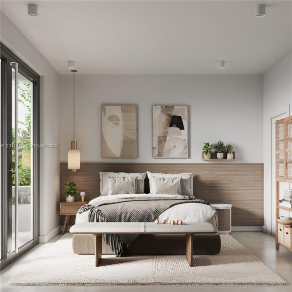 Furnished interior view inside a new home in , Miami (Image 7).
