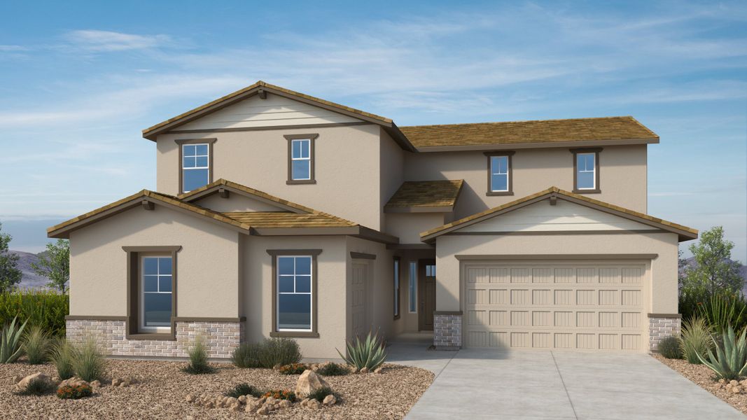 Representative exterior photo of a completed home built from the Glacier by Taylor Morrison in Verdin Passage Collection, Phoenix, AZ (Image 2).