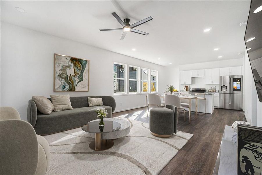 Furnished interior view inside a new home in , Atlanta (Image 14).