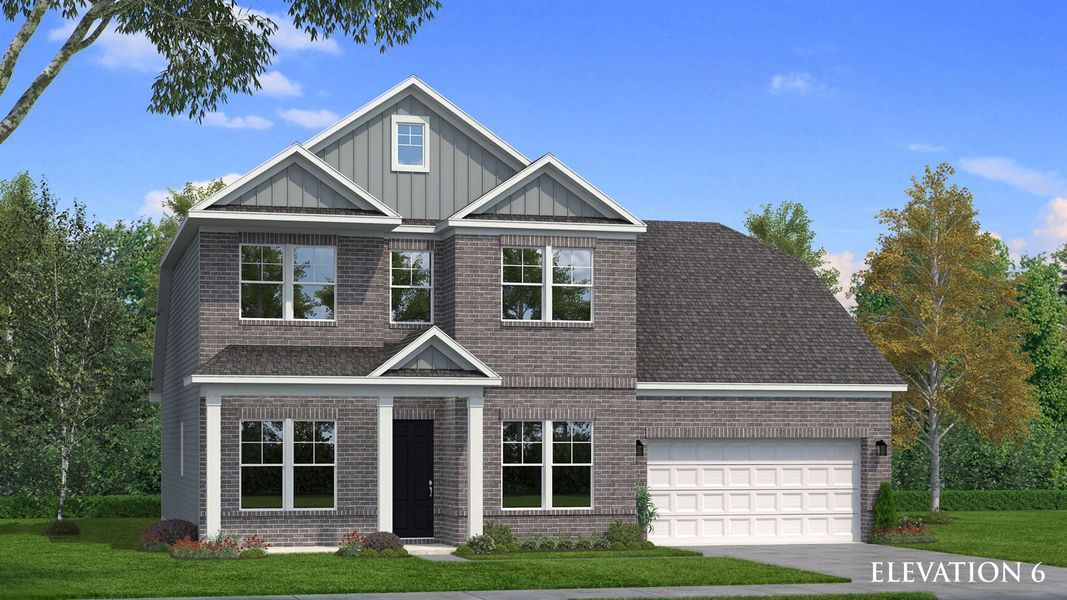 Representative exterior photo of a completed home built from the Elate II by DRB Homes in Marlon's Creek, Spring Hill, TN (Image 8).