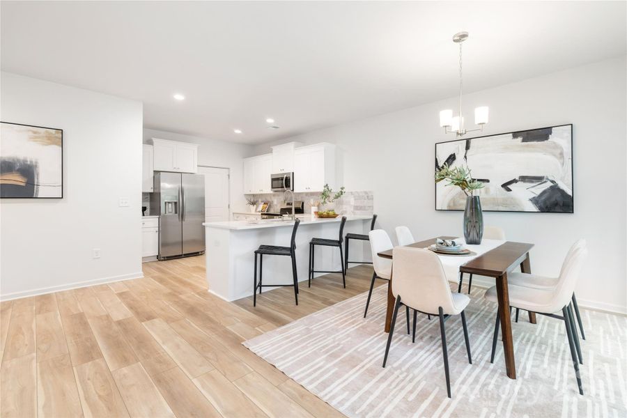 Furnished interior view inside a new home in Northway at Echo Glen, Charlotte (Image 6).