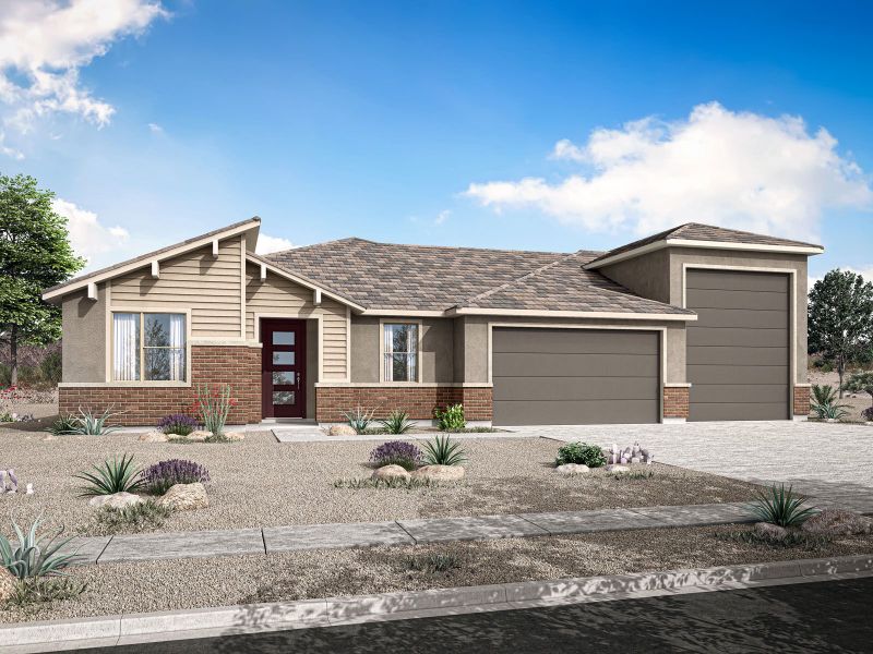Representative exterior photo of a completed home built from the Violet by Mattamy Homes in White Tank Vistas, Waddell, AZ (Image 20). Representative exterior photo of a completed home built from the Violet by Mattamy Homes in White Tank Vistas, Waddell, AZ (Image 20).