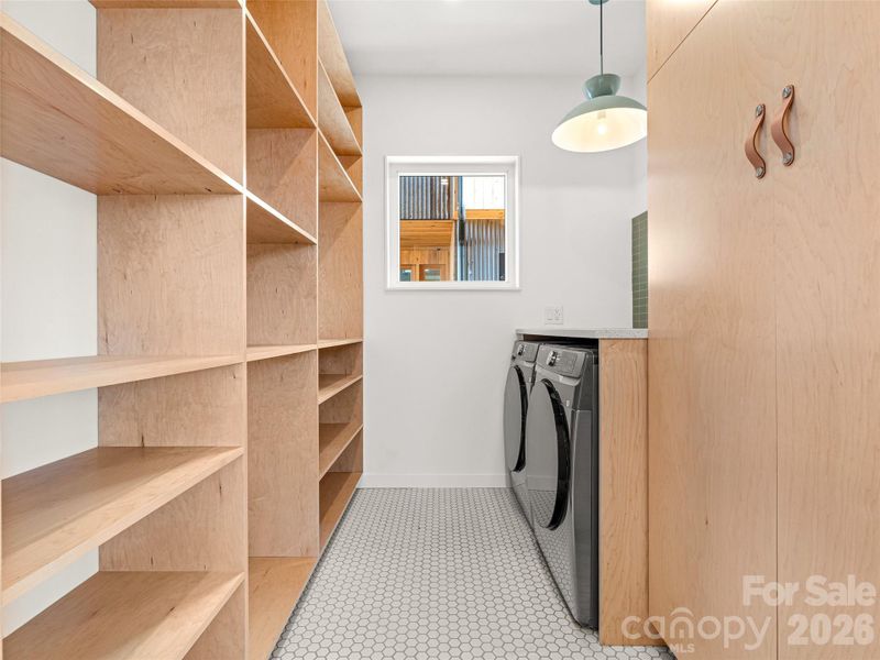 Main Level Pantry, Laundry & Coat Closet