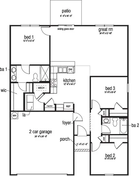 2D floor plan layout of this home in Belhaven, Knoxville, TN (Image 2).