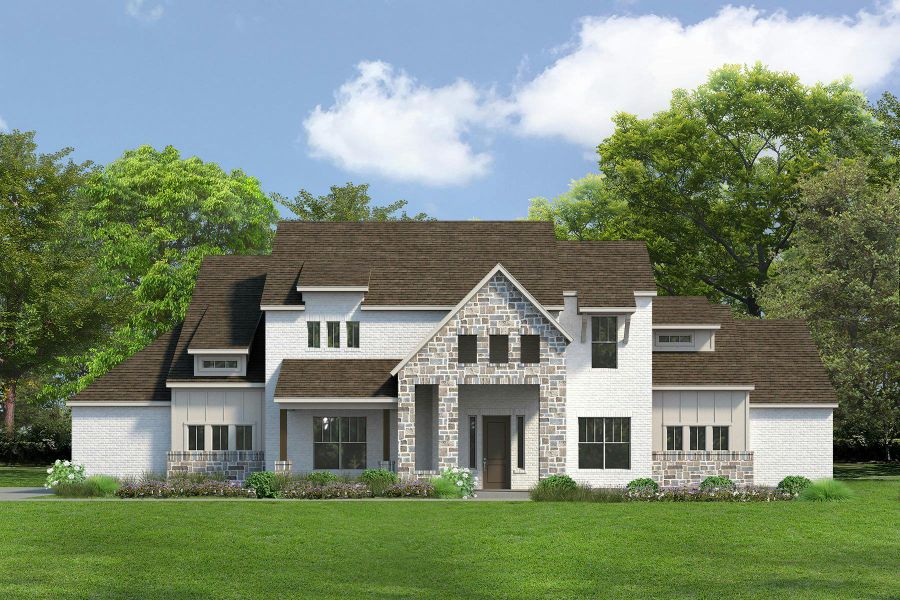 Representative exterior photo of a completed home built from the Hancock by Kindred Homes in Las Brisas at Stoney Creek, Sunnyvale, TX (Image 5).