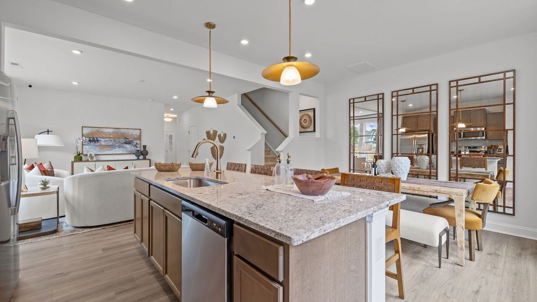 Representative furnished interior of a home built from the Litchfield by DRB Homes in Leigh Park, Charlotte (Image 16).