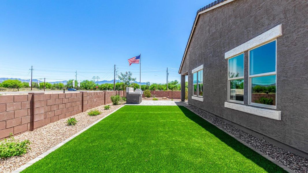 Representative exterior details of a home built from the Cali - Plan H40I by D.R. Horton in Sahuarita Acres, Sahuarita (Image 26). Representative exterior details of a home built from the Cali - Plan H40I by D.R. Horton in Sahuarita Acres, Sahuarita (Image 26).