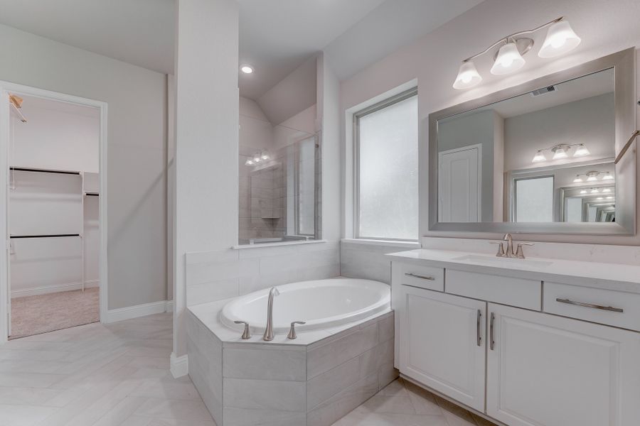 Representative furnished interior of a home built from the Wimberley by Beazer Homes in Amira: Hilltop Collection, Tomball (Image 7). Representative furnished interior of a home built from the Wimberley by Beazer Homes in Amira: Hilltop Collection, Tomball (Image 7).