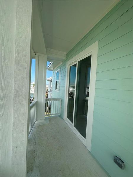 2nd story balcony off entertaining area/kitchen.