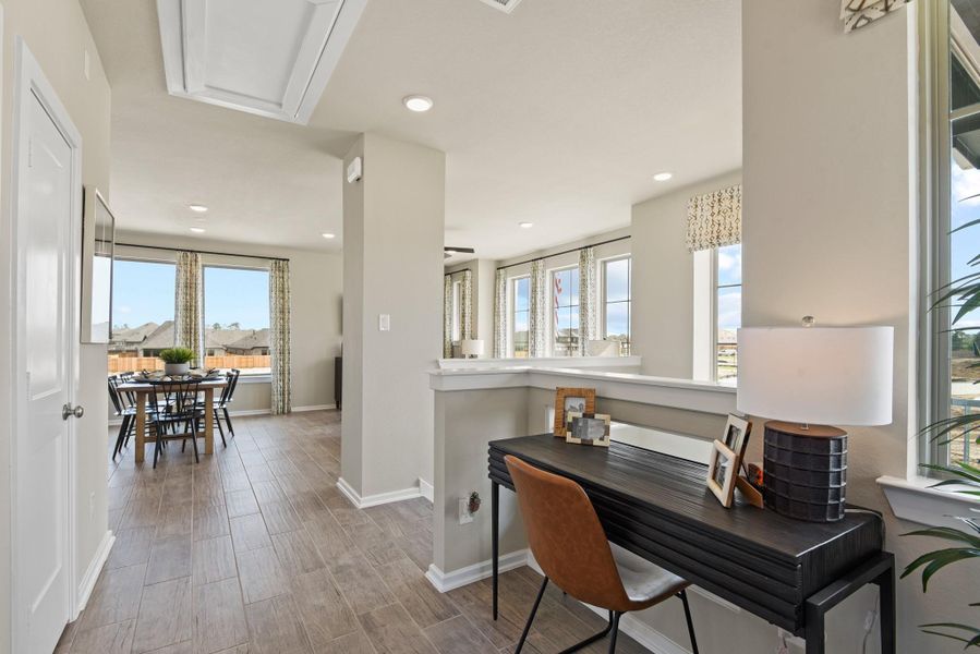 Furnished interior view inside a new home in The Groves, Humble (Image 20). Furnished interior view inside a new home in The Groves, Humble (Image 20).