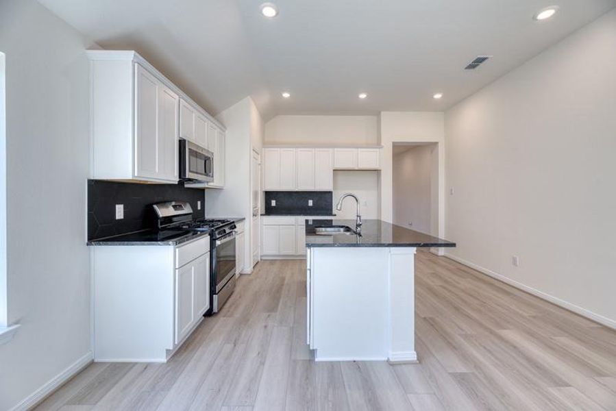 Furnished interior view inside a new home in Aldeana - Tejas Collection, Bonney (Image 12).