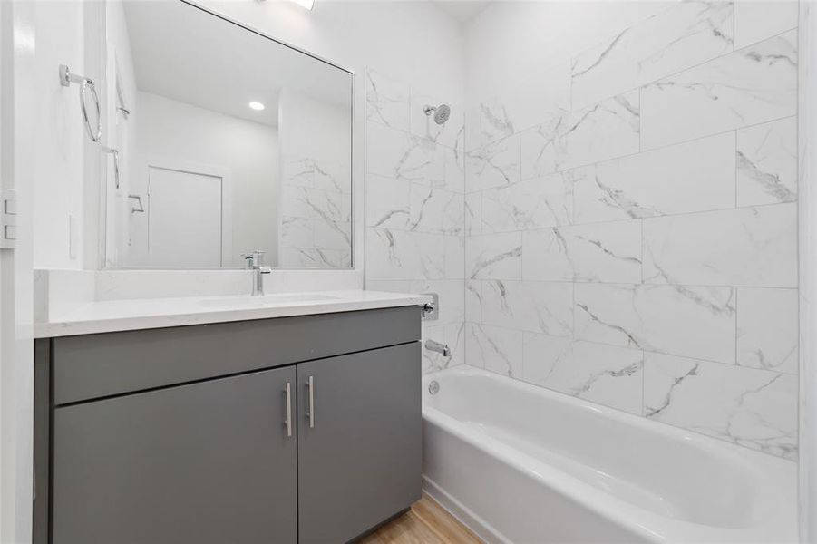 Modern Vanity with Neutral Gray Vanity Modern Vanity with Neutral Gray Vanity