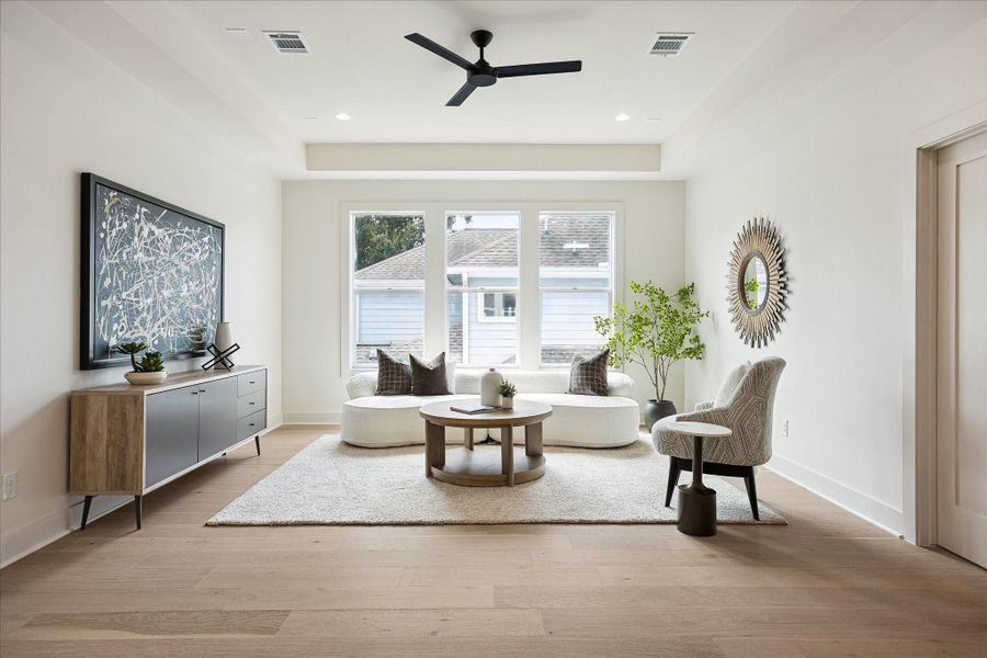 The adjoining game room offers a stylish and practical place to kick back and unwind, whether you use it as a media lounge, game room or casual living area.
