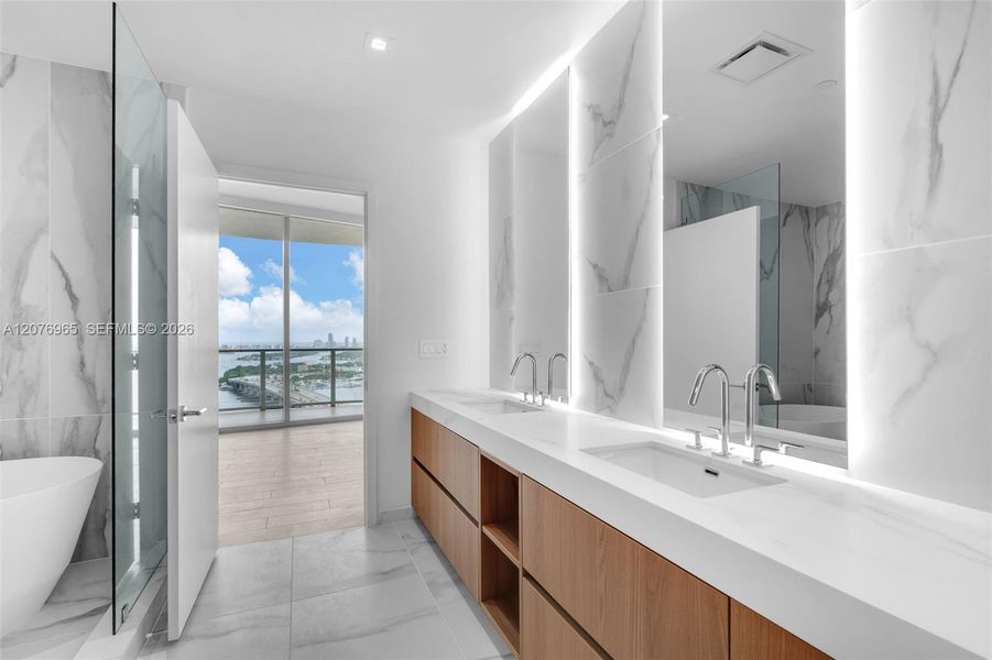 Furnished interior view inside a new home in , Miami (Image 6).