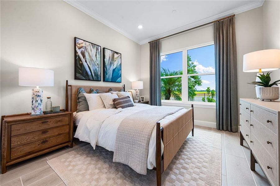 Furnished interior view inside a new home in Esplanade at Skye Ranch, Sarasota (Image 40).
