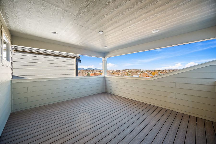 Exterior details and patio area of a home in Pony Park, Colorado Springs (Image 22).
