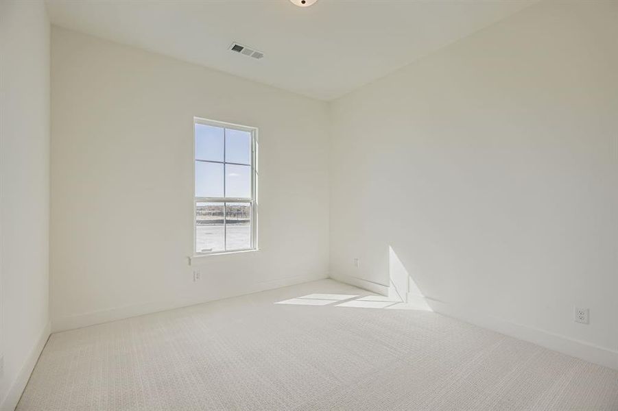 Carpeted spare room featuring baseboards Carpeted spare room featuring baseboards