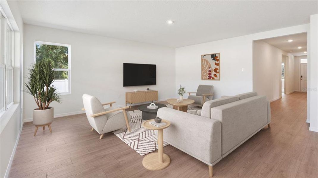 Furnished interior view inside a new home in Fountain View, Ormond Beach (Image 9). Furnished interior view inside a new home in Fountain View, Ormond Beach (Image 9).