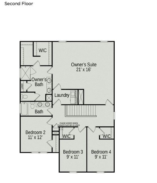 2D floor plan layout of this home in The Groves at Chapel Hill, Chapel Hill, TN (Image 4). 2D floor plan layout of this home in The Groves at Chapel Hill, Chapel Hill, TN (Image 4).