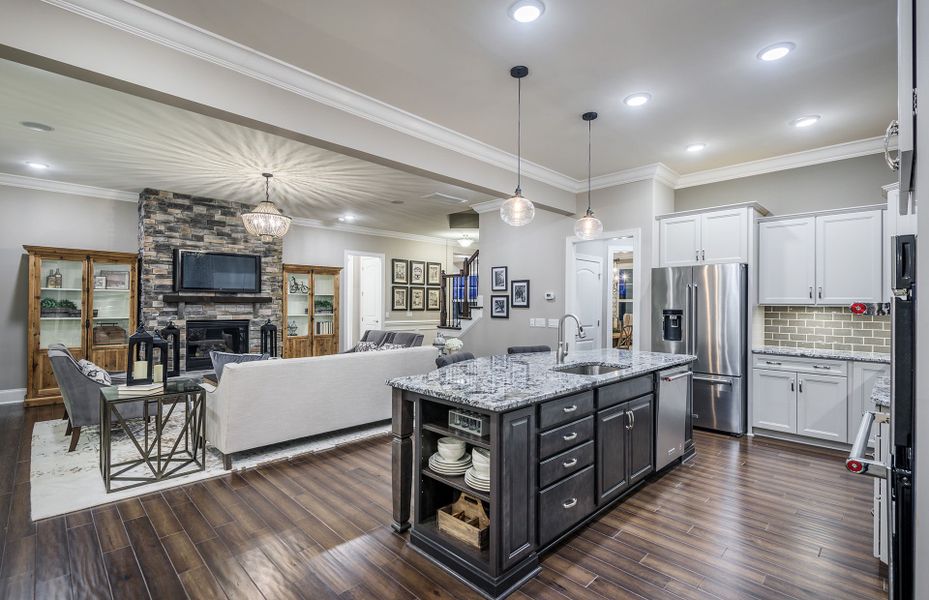 Large Open Kitchen in new home construction at Willow Ridge Nolensville (Williamson County)