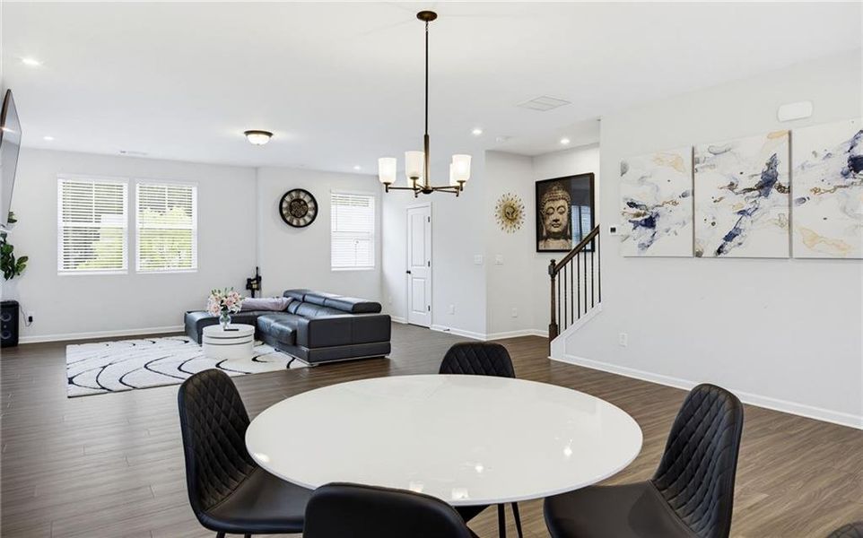 Furnished interior view inside a new home in Madison at Buice Lake, Acworth (Image 17). Furnished interior view inside a new home in Madison at Buice Lake, Acworth (Image 17).