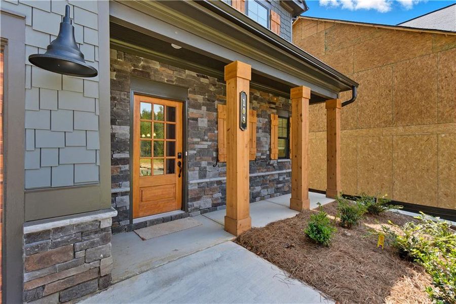 Exterior details and patio area of a home in Meadow Pines, Dallas (Image 3).