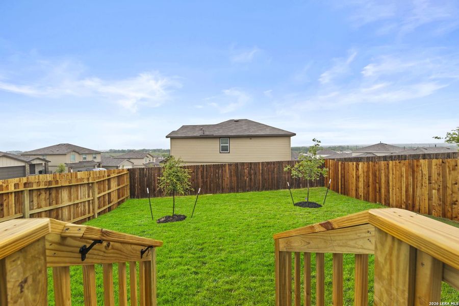 Exterior details and patio area of a home in Stonehill, San Antonio (Image 17).