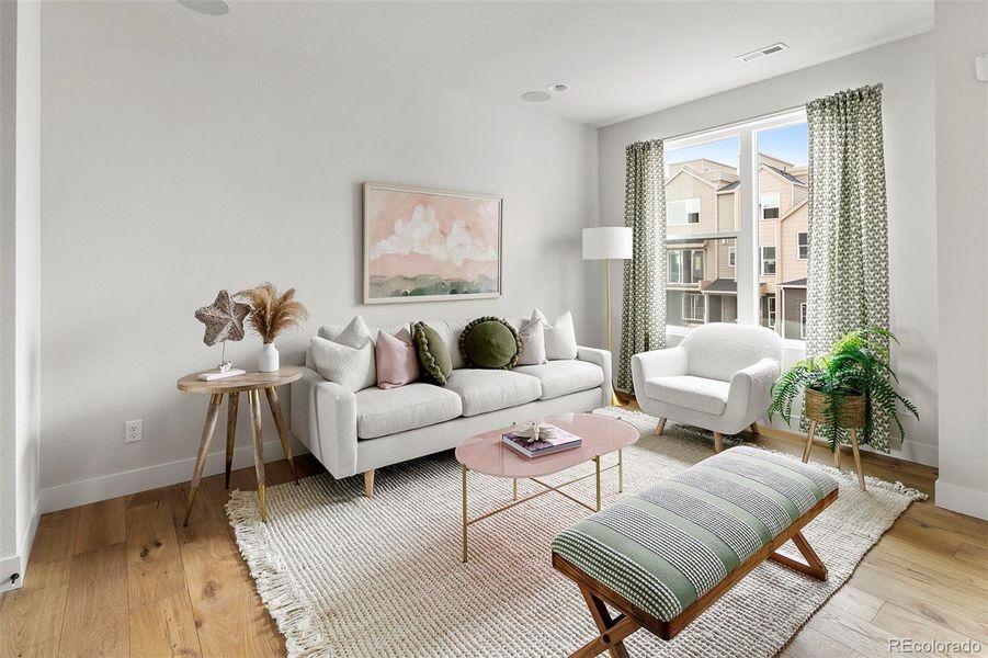 Furnished interior view inside a new home in , Denver (Image 10). Furnished interior view inside a new home in , Denver (Image 10).