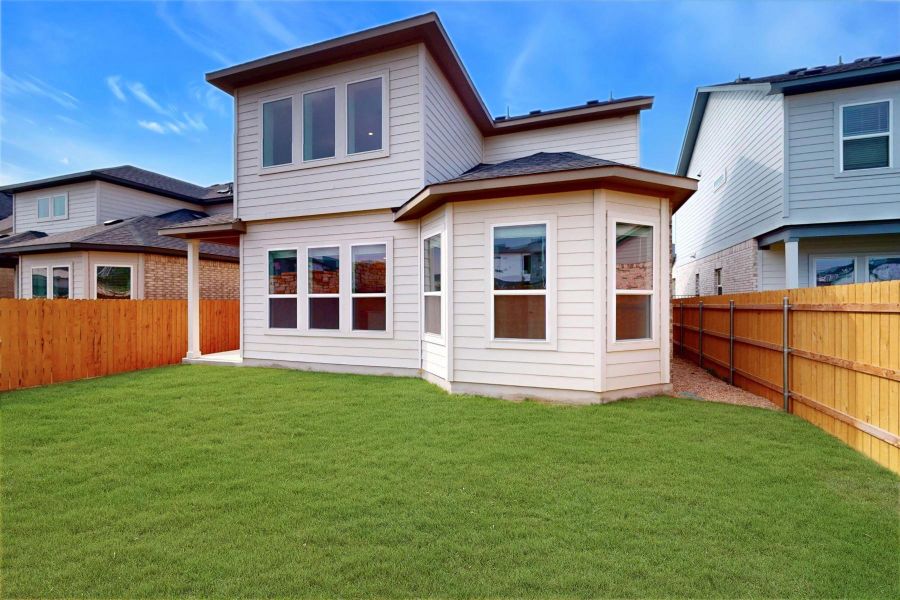 Exterior details and patio area of a home in Estancia West, Manchaca (Image 23). Exterior details and patio area of a home in Estancia West, Manchaca (Image 23).