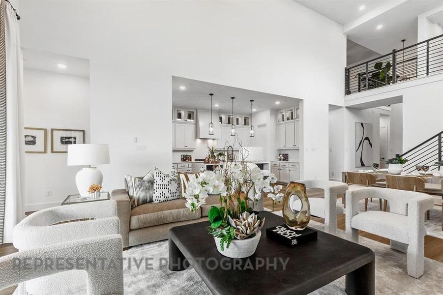 Furnished interior view inside a new home in Aster Park: 50ft. lots, McKinney (Image 9).