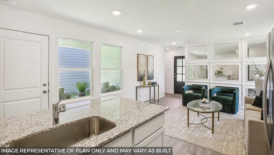 Furnished interior view inside a new home in William Trails, Willis (Image 3).