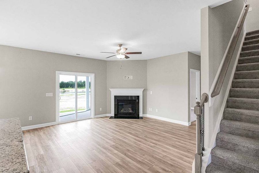 Representative unfurnished interior of a home built from the Pamlico by Caviness & Cates Communities in Bartlett Manor, Youngsville (Image 51).