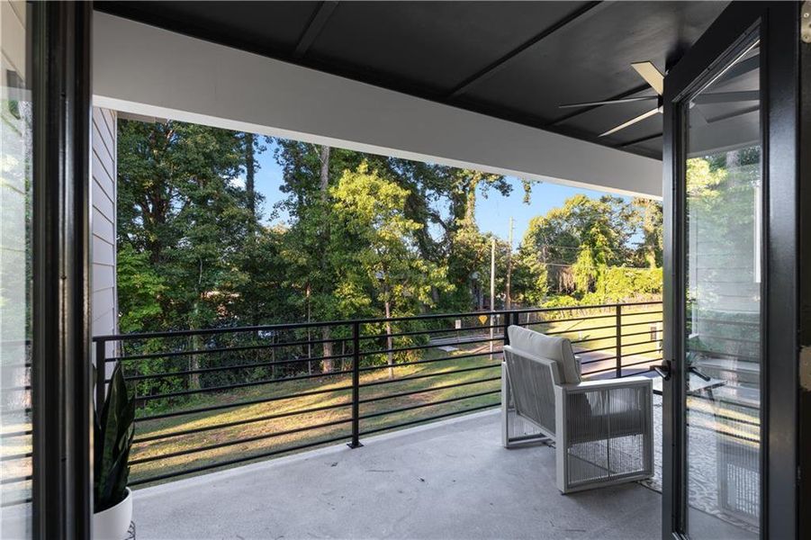 Exterior details and patio area of a home in , Atlanta (Image 34).