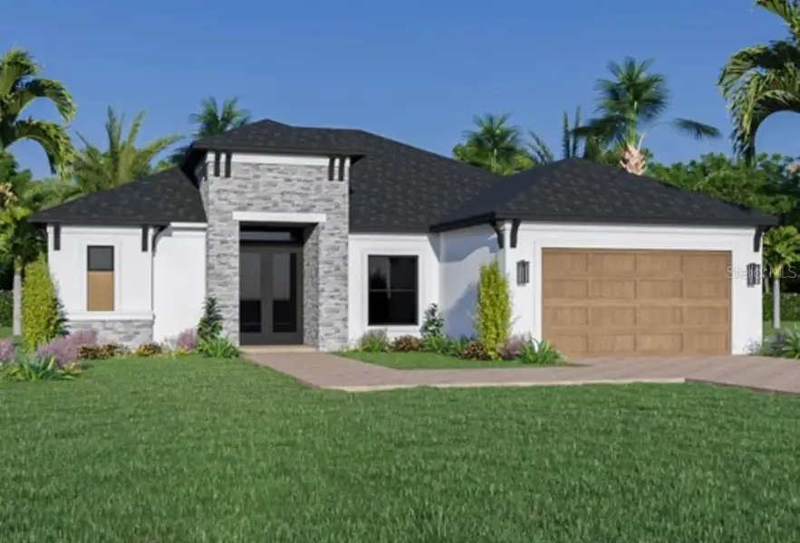 Front exterior of a new home in , Palm Coast, FL, highlighting curb appeal (Image 2). Front exterior of a new home in , Palm Coast, FL, highlighting curb appeal (Image 2).