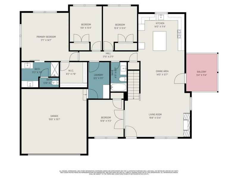 2D floor plan layout of this home in , Carrollton, GA (Image 3).