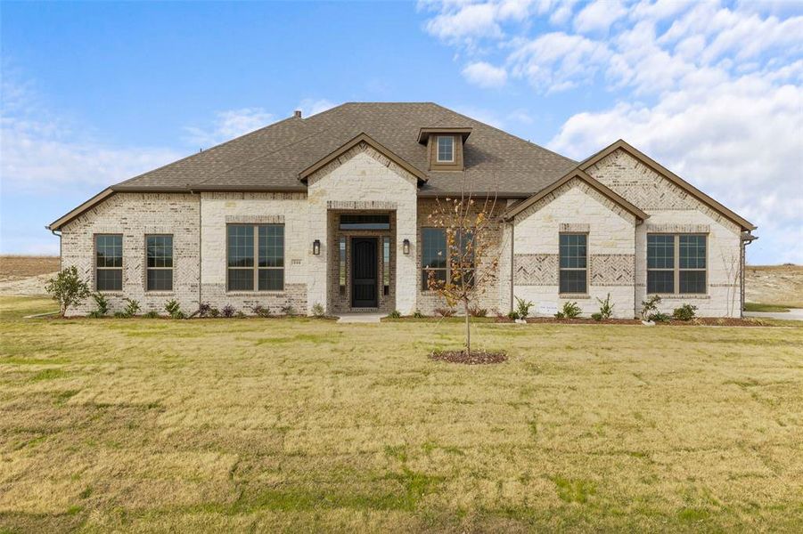 Front exterior of a new home in , Waxahachie, TX, highlighting curb appeal (Image 6).