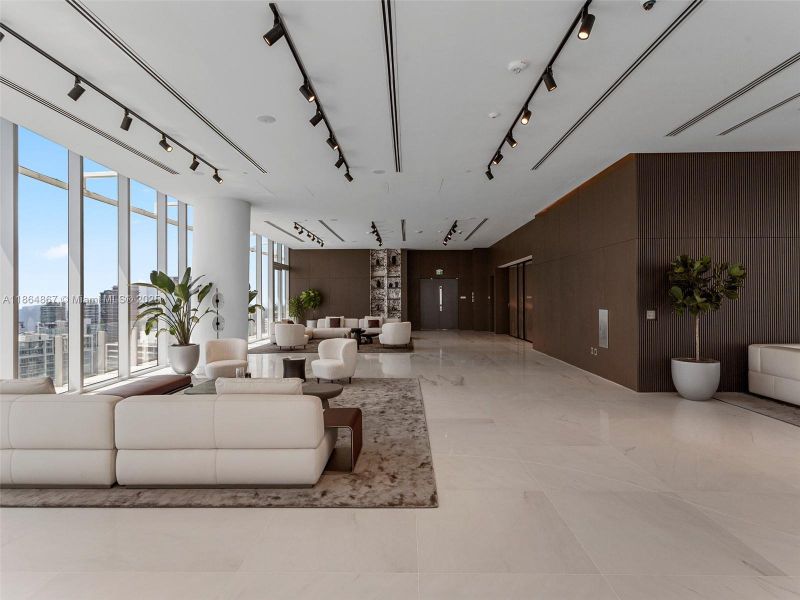 Furnished interior view inside a new home in , Miami (Image 45).