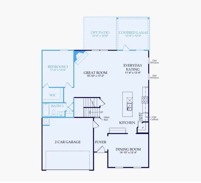 2D floor plan layout of this home in Briar Creek, Atlanta, GA (Image 3).