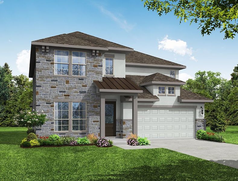 Representative exterior photo of a completed home built from the The Arlington by McKinley Homes in Fieldstone, Katy, TX (Image 1). Representative exterior photo of a completed home built from the The Arlington by McKinley Homes in Fieldstone, Katy, TX (Image 1).