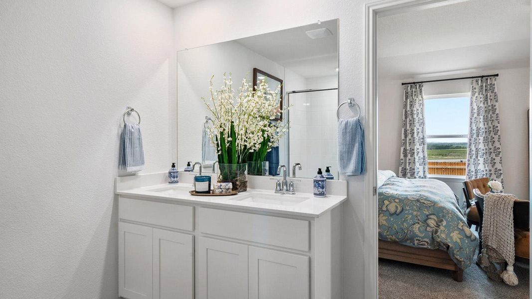 Furnished interior view inside a new home in Monarch Ranch, Manor (Image 15).