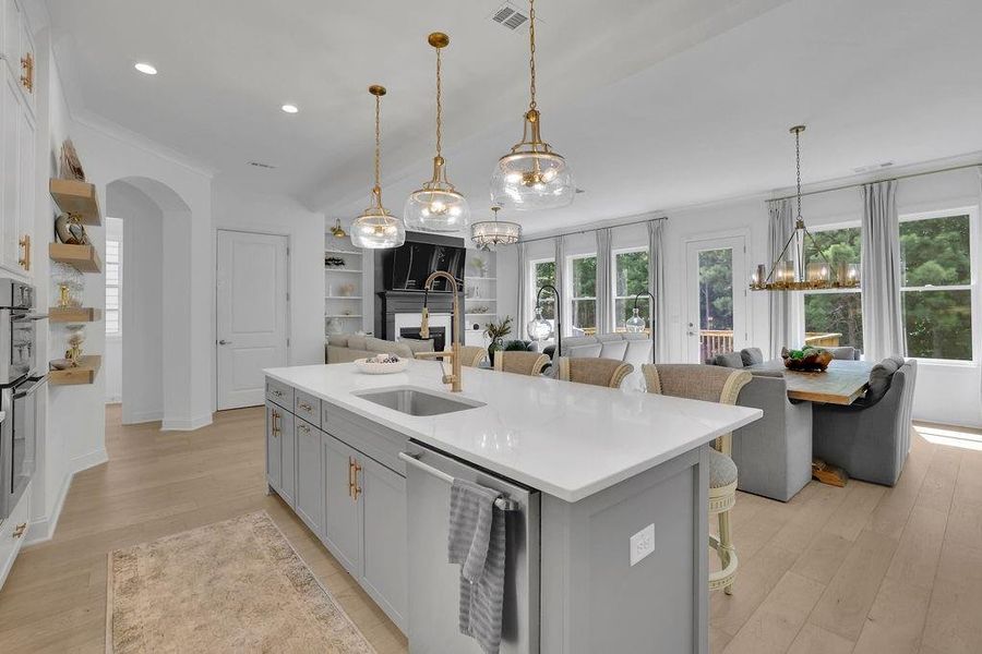 Furnished interior in a model home at Lakeside at River Green in Canton (Image 25).