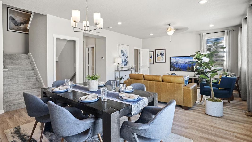 Representative furnished interior of a home built from the Elm by View Homes in Aspen Ranch, Fountain (Image 6).