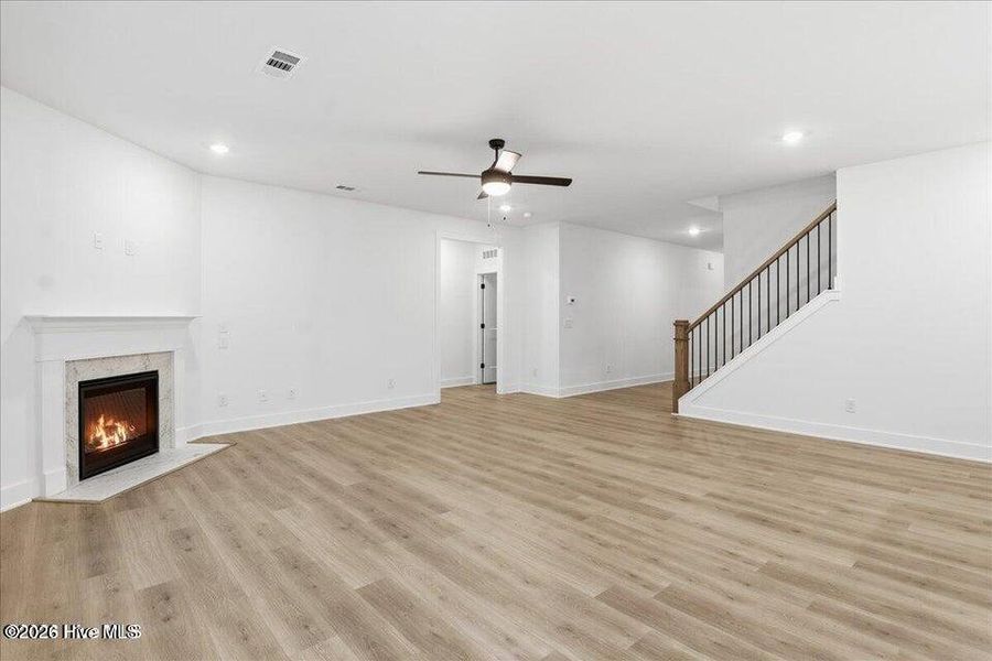 Spacious, unfurnished interior of a new home in Wood Creek Landing, Leland (Image 20).