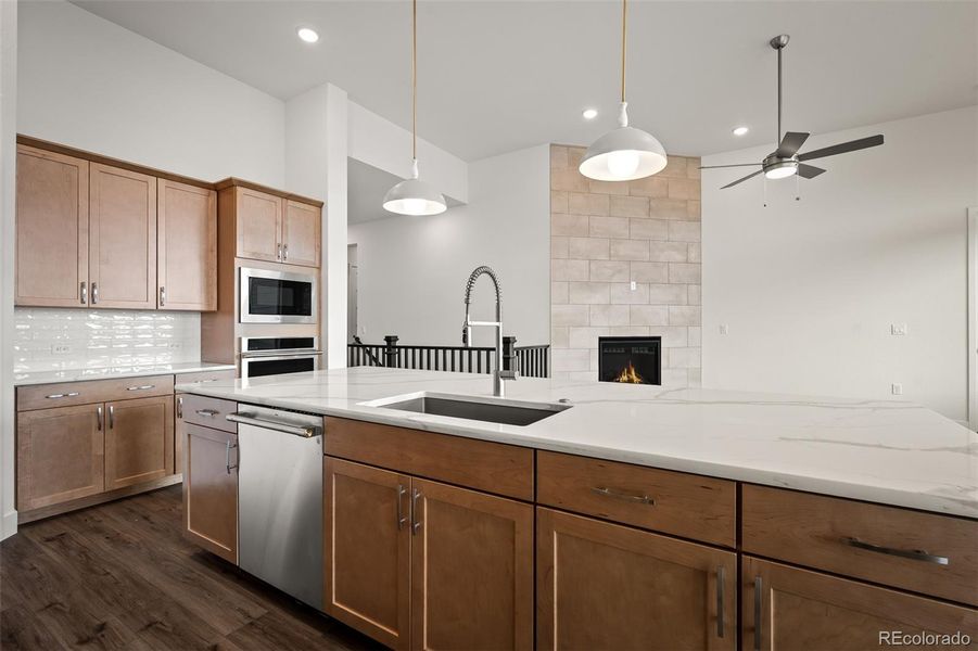 Furnished interior view inside a new home in Cloverleaf - Pinnacle Collection, Monument (Image 13).